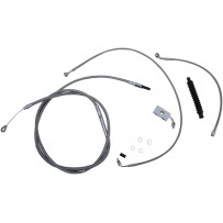 Standard Stainless Braided Handlebar Cable/Brake Line Kit — 18–20 in handlebar height, Ape Hanger