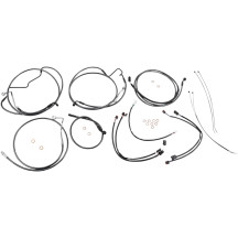 Black Pearl™ Designer Handlebar Installation Kit — Ape hanger, 12"–14" (30.5–35.5 cm), Black