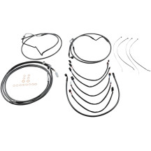 Black Pearl™ Designer Handlebar Installation Kit — 38 cm - 43 cm (15" - 17"), Ape Hanger, Black