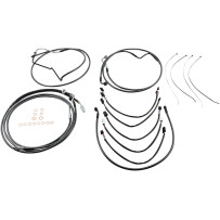 Black Pearl™ Designer Handlebar Installation Kit — 38 cm - 43 cm (15" - 17"), Ape Hanger, Black