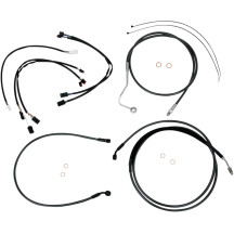 Black Pearl™ Upper Handlebar Installation Kit — 12"–14" risers, Ape Hanger, Black