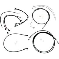 Black Pearl™ Upper Handlebar Installation Kit — 12"–14" risers, Ape Hanger, Black