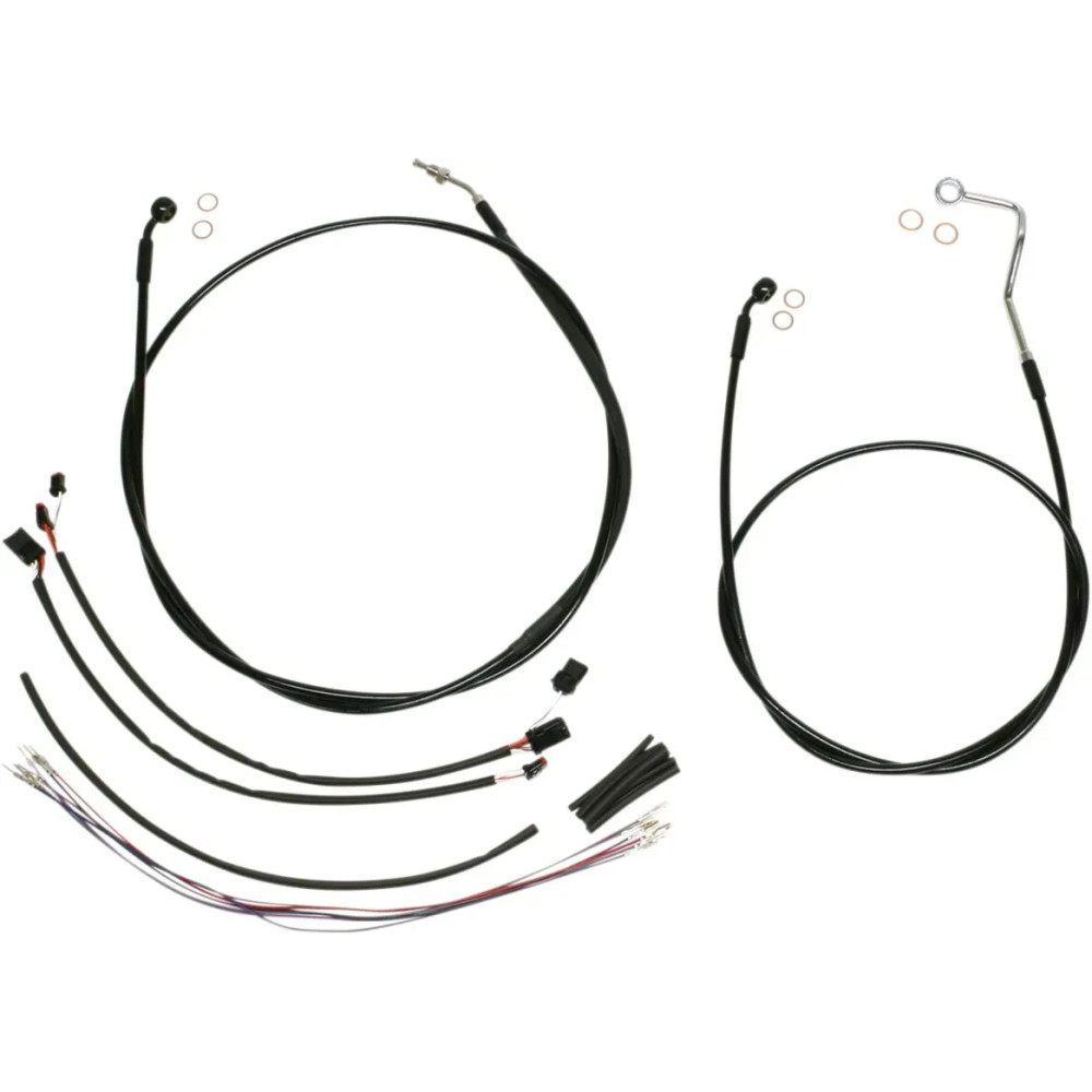 XR Handlebar Installation Kit — 12"–14" ape hanger fit, Black, ABS