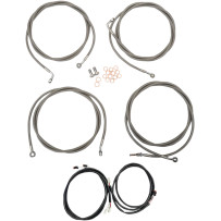 Kit de cables completo Plug-and-Play — Para manillares de 45.5–51 cm (18"–20"), curvatura estándar, líneas de acero inoxidable