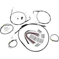 Control Kit for Early Touring Bikes with Bagger Bar Handlebars — 38 cm (15") fit, Bagger, Black