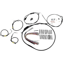 Control Kit for Early Touring Bikes with Bagger Bar Handlebars — 33 cm (13"), Bagger, Black