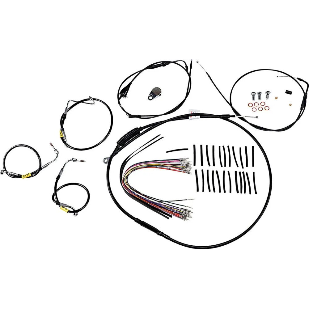 Control Kit for Early Touring Bikes with Bagger Bar Handlebars — 33 cm (13"), Bagger, Black