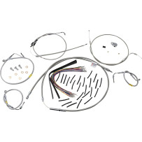 Control Kit for Early Touring Bikes with Bagger Bar Handlebars — 33 cm (13"), Bagger, Silver