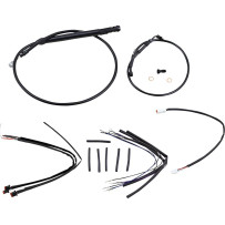 Juego completo de cables/líneas de vinilo para manillares Ape Hangers — elevadores 12", Ape Hanger, ABS, negro
