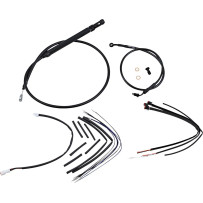 Kit completo de cables/líneas de vinilo negro para Ape Hangers — 16" de altura, Ape Hanger