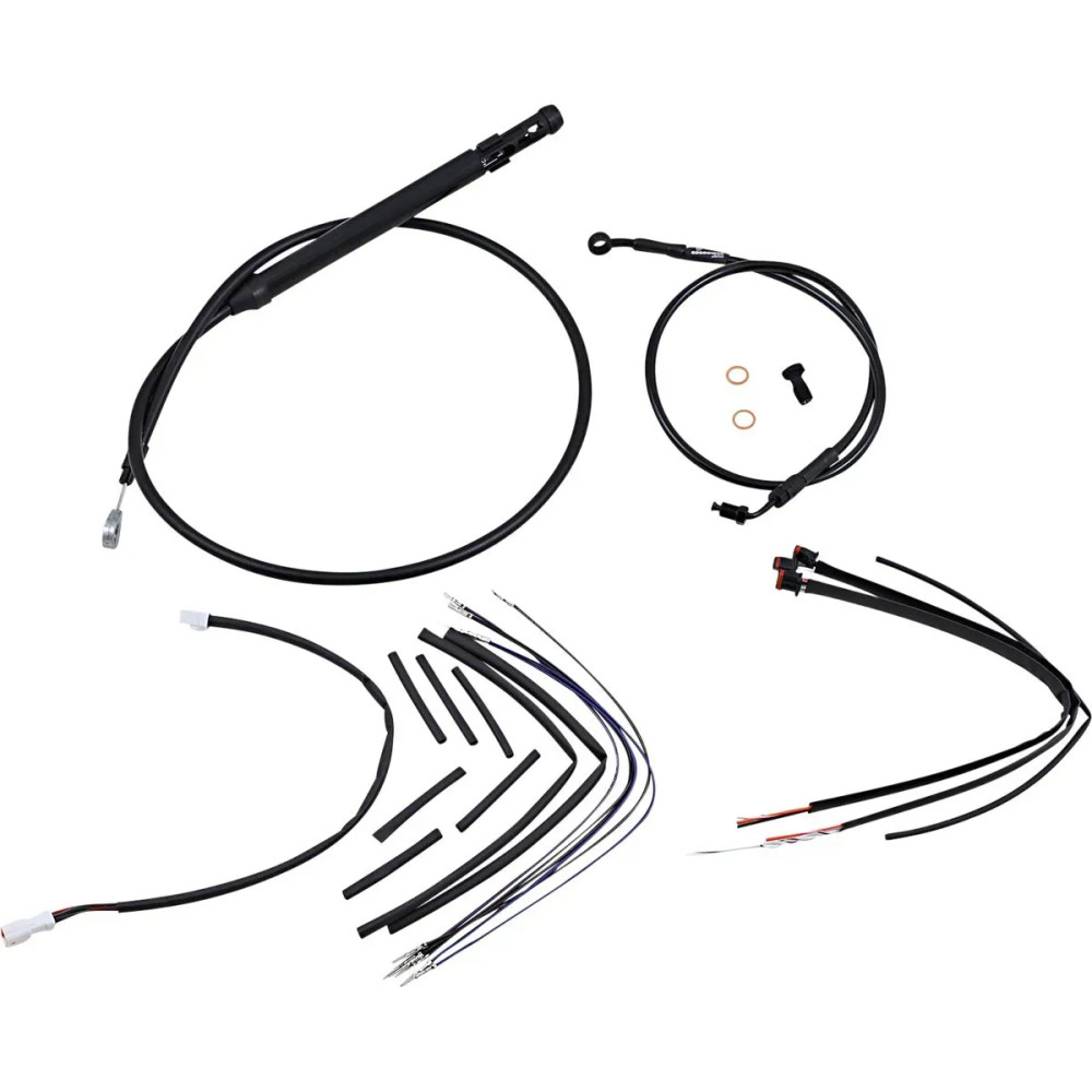 Kit completo de cables/líneas de vinilo negro para Ape Hangers — 16" de altura, Ape Hanger