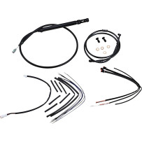 Kit completo de cables y líneas de manillar en vinilo negro para Ape Hangers — 12" de altura, Ape Hanger