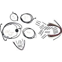 Black Pearl™ Designer Handlebar Installation Kit — Ape hanger, 15"–17" handlebar height, Black