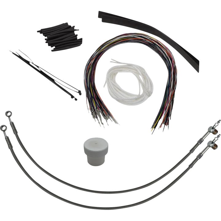 Kit de instalación de control — Compatible con manillar 40,5 cm (16\"), Ape Hanger, Plata pulida