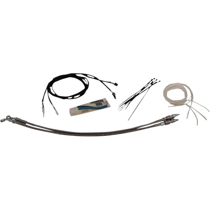 Kit de instalación de controles — Se adapta a 35,5 cm–40,5 cm (14"–16"), Ape hanger, plata pulida