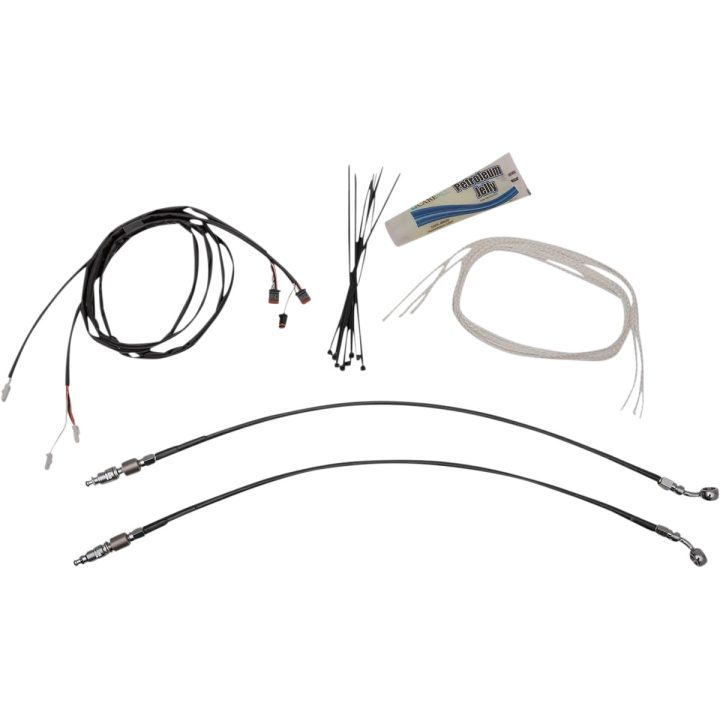 Kit de instalación de controles — Compatible con manillares de 14"–16", Ape Hanger, Negro