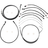 KARBONFIBR Designer Handlebar Installation Kit — Ape Hanger, 15" - 17" fit, Carbon Fiber, Silver