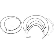 KARBONFIBR Designer Handlebar Installation Kit — Ape hanger, 12"–14", Carbon Fiber/Silver