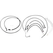 KARBONFIBR Designer Handlebar Installation Kit — Ape hanger, 12"–14", Carbon Fiber/Silver