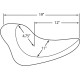 Asiento individual — Negro, 12 pulg L x 11 pulg A, 19 pulg total, requiere perforación