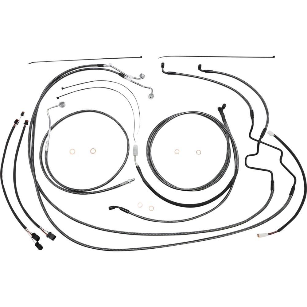 KARBONFIBR Designer Handlebar Installation Kit — 38–43 cm (15–17 in) handlebar height, Carbon Fiber/Silver