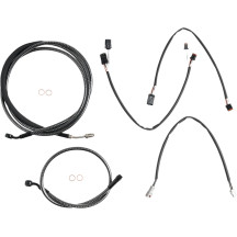 KARBONFIBR Designer Handlebar Installation Kit — 12"–14", Ape Hanger, Carbon Fiber, Silver