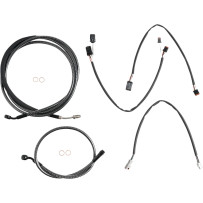 KARBONFIBR Designer Handlebar Installation Kit — 12"–14", Ape Hanger, Carbon Fiber, Silver