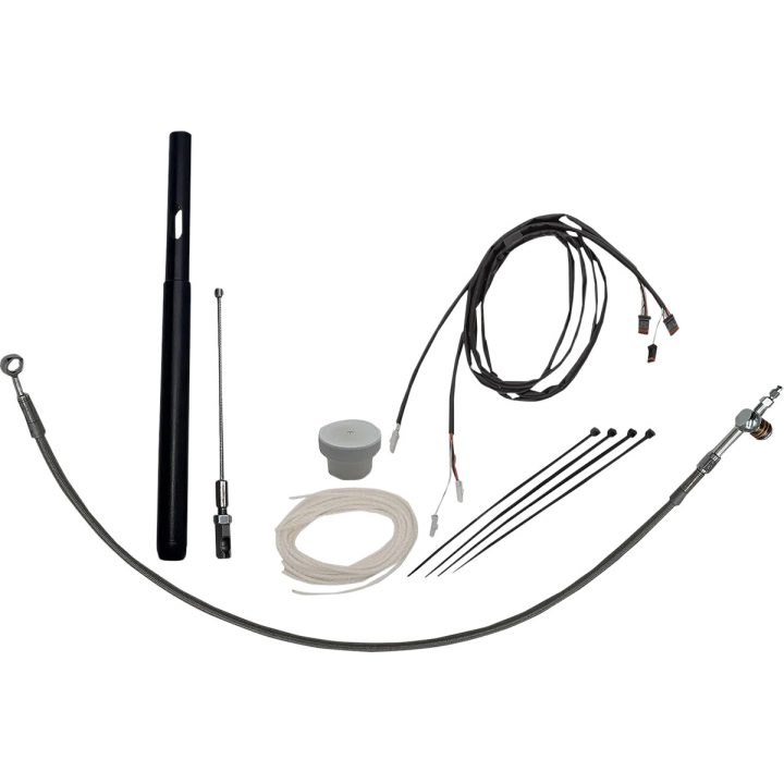 Kit de instalación de controles — Para manillar 35.5 cm (14"), Ape Hanger, Plata pulida