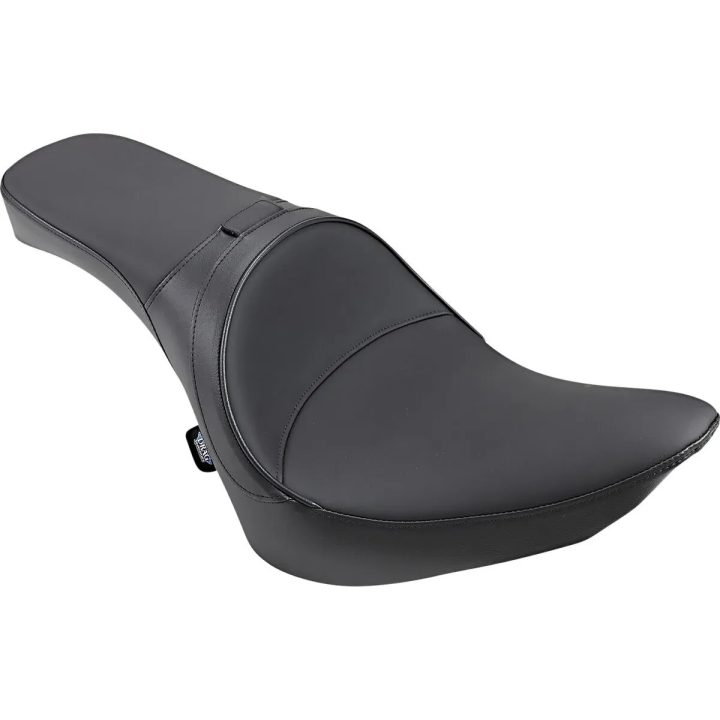 Asiento de cuero estilo solo de una pieza — 73 cm (28-3/4"), negro