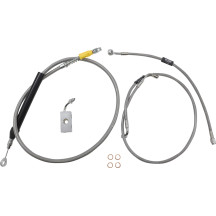 Kit estándar de cables/latiguillos trenzados de acero inoxidable — Compatible con risers de 15"-17", Ape Hanger