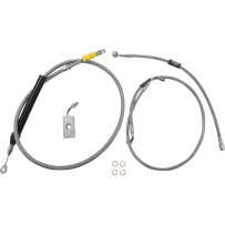 Kit estándar de cables/latiguillos trenzados de acero inoxidable — Compatible con risers de 15"-17", Ape Hanger