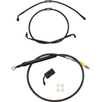 Kit estándar Midnight de cables trenzados para manillar / líneas de freno — ajuste 38–43 cm, Ape Hanger, Negro