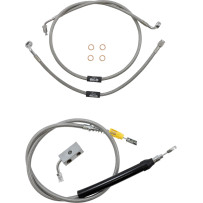 Kit estándar de cables trenzados de acero inoxidable para manillar/líneas de freno — Ape Hanger, para 18–20 in