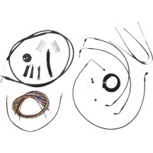 Kit completo Midnight de cables trenzados para manillar y líneas de freno — Negro, 12" - 14"