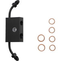 Kit estándar Midnight de cables trenzados para manillar/líneas de freno — altura del manillar 15"–17", Ape Hanger, negro