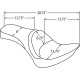 Asiento de cuero estilo solo de una pieza — 73 cm (28-3/4"), negro