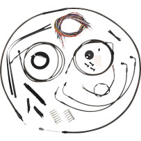 Kit completo Midnight trenzado de cables y líneas de freno para manillar — curva mini, altura estándar, ABS, doble disco