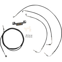 Kit estándar de cables/freno de vinilo negro para manillar — Ape Hanger, altura estándar, ABS