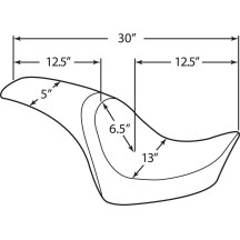 Predator Seat — 76 cm (30") overall, fits Drag and most H-D sissy bars, black