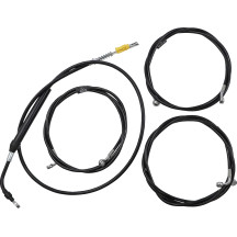 Kit estándar de cables/tubos de freno para manillar en vinilo negro — altura 45,5–51 cm (18"–20"), Ape Hanger, ABS