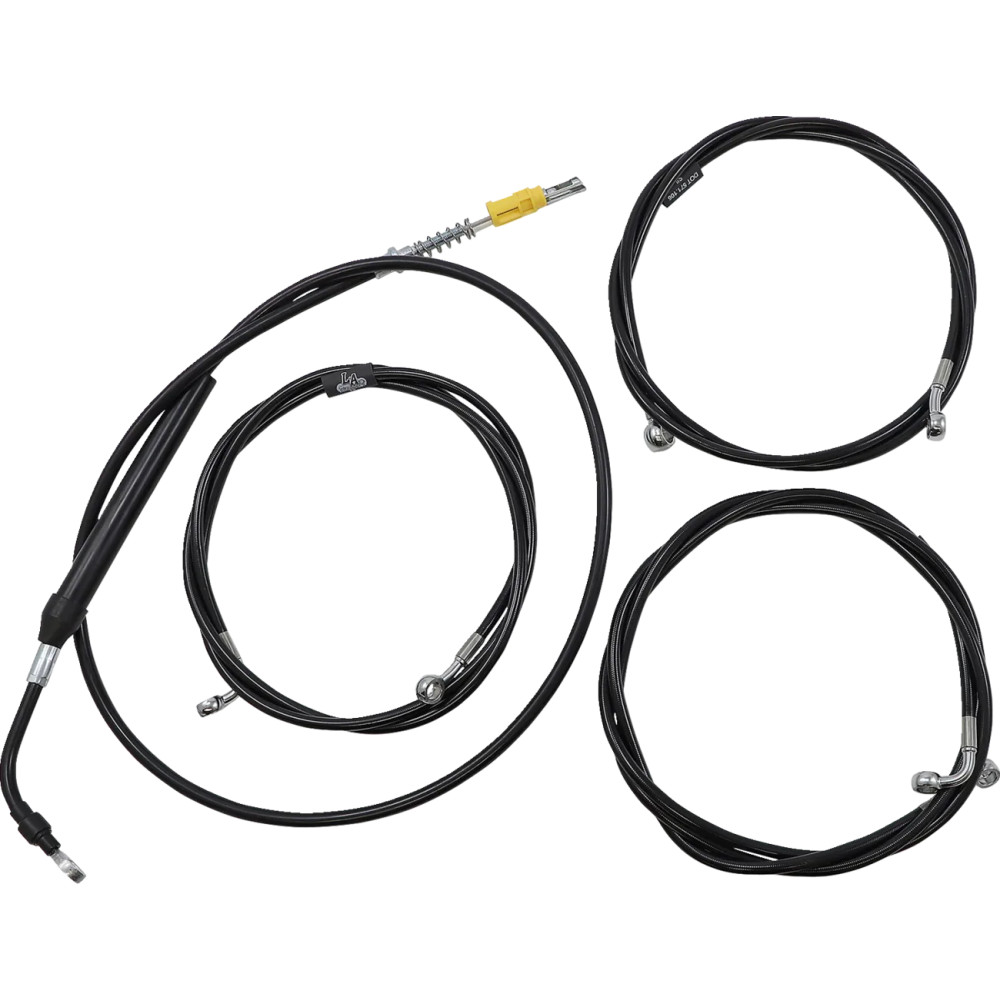 Kit estándar de cables/tubos de freno para manillar en vinilo negro — altura 45,5–51 cm (18"–20"), Ape Hanger, ABS