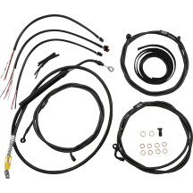 Kit completo Midnight de cables trenzados para manillar y líneas de freno — ajuste para altura de manillar 38 cm - 43 cm (15" - 