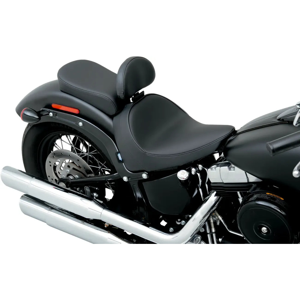 Backrest Compatible Solo Seat — 49.5 cm (19-1/2") overall, 32.5 cm (12-3/4") driver length, 33 cm (13") width, Black