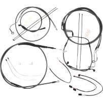 Black Pearl™ Designer Handlebar Installation Kit — 18"–20", Ape Hanger, Black