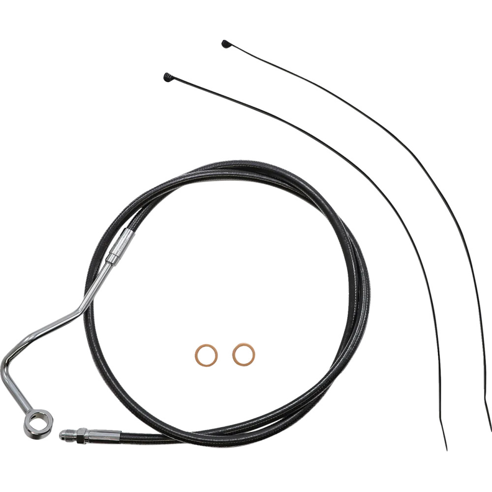 Black Pearl™ Designer Handlebar Installation Kit — 18–20 in (45.5–51 cm), Ape Hanger, Black