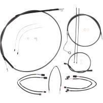 Black Pearl™ Designer Handlebar Installation Kit — 12"–14" handlebar height, Ape Hanger, Black