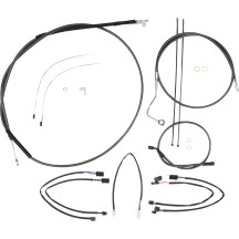 Black Pearl™ Designer Handlebar Installation Kit — 38 cm–43 cm (15"–17"), Ape hanger, Black