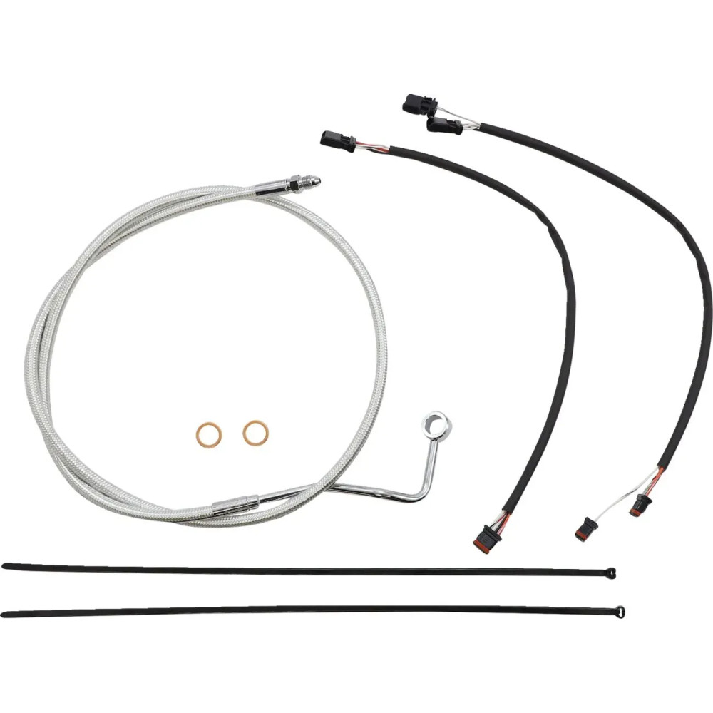 Sterling Chromite II® Designer Handlebar Installation Kit — 18"–20", ape hanger, chrome, clear-coated