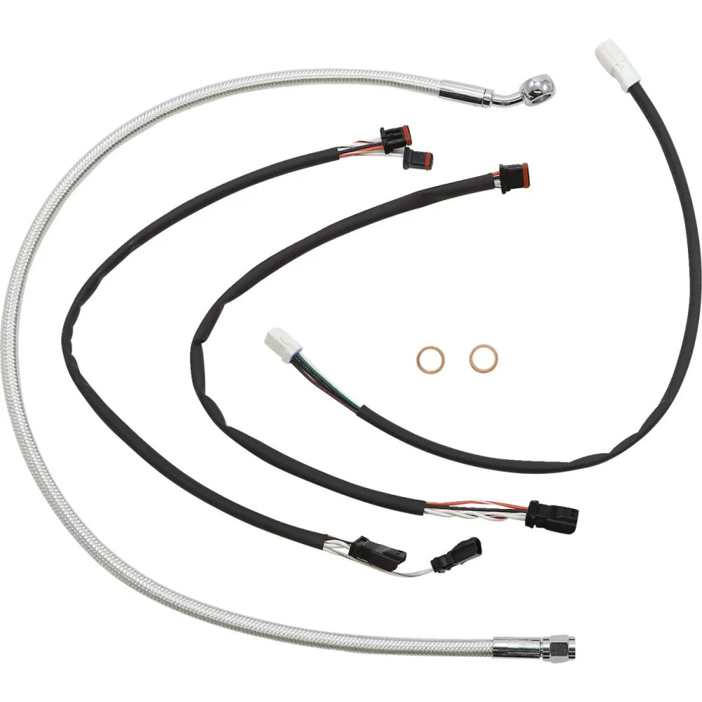 Sterling Chromite II® Designer Handlebar Installation Kit — 18"–20" handlebar height, Ape hanger, Chrome