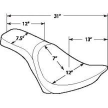 Predator 2-Up Seat — Black, 31" overall length